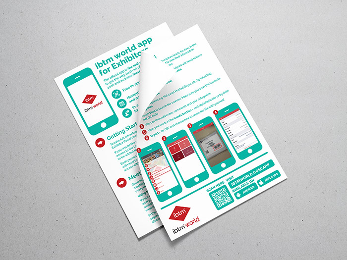 ibtm world app promotion leaflet